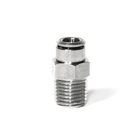 Camozzi Male Connector, 1/4" OD X 1/4" NPT 6510 04-04